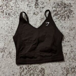 GymShark dark brown crop top